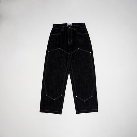 The 'Tie' Double Knee Trouser [Black]