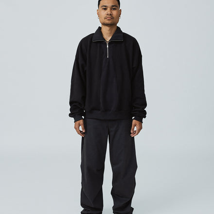 The 'Tie' Quarter Zip [Black/Black]