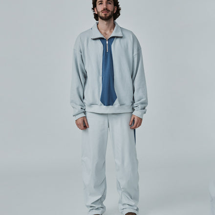 The 'Tie' Inlay Trouser [Grey/Blue]