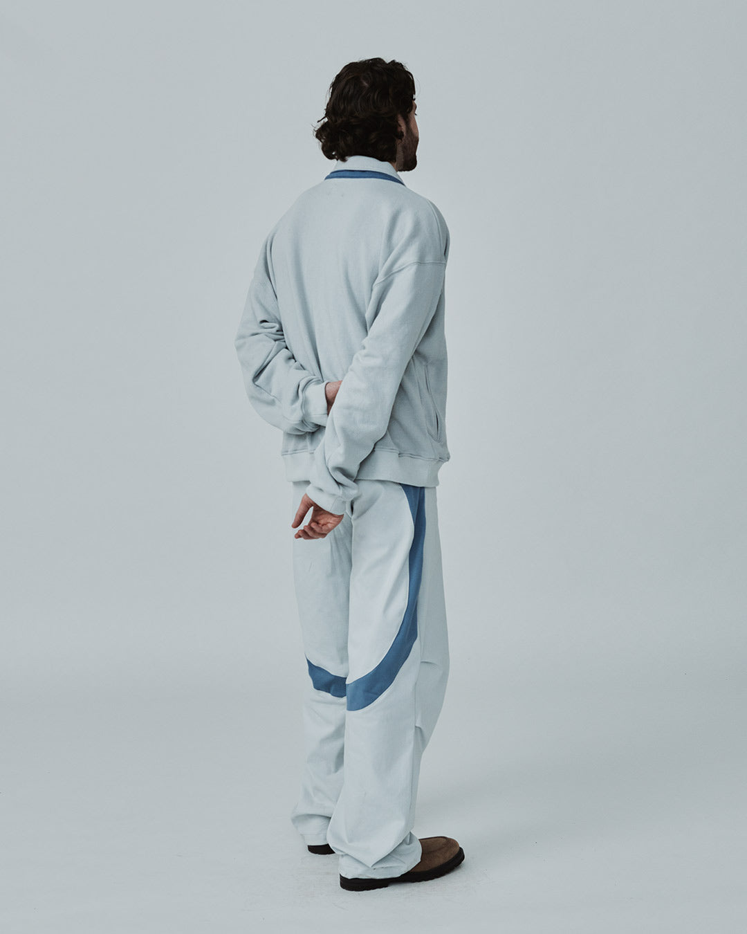 The “Tie” Inlay Trouser (Grey/Blue)