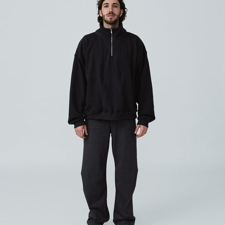 The 'Tie' Inlay Trouser [Black/Black]