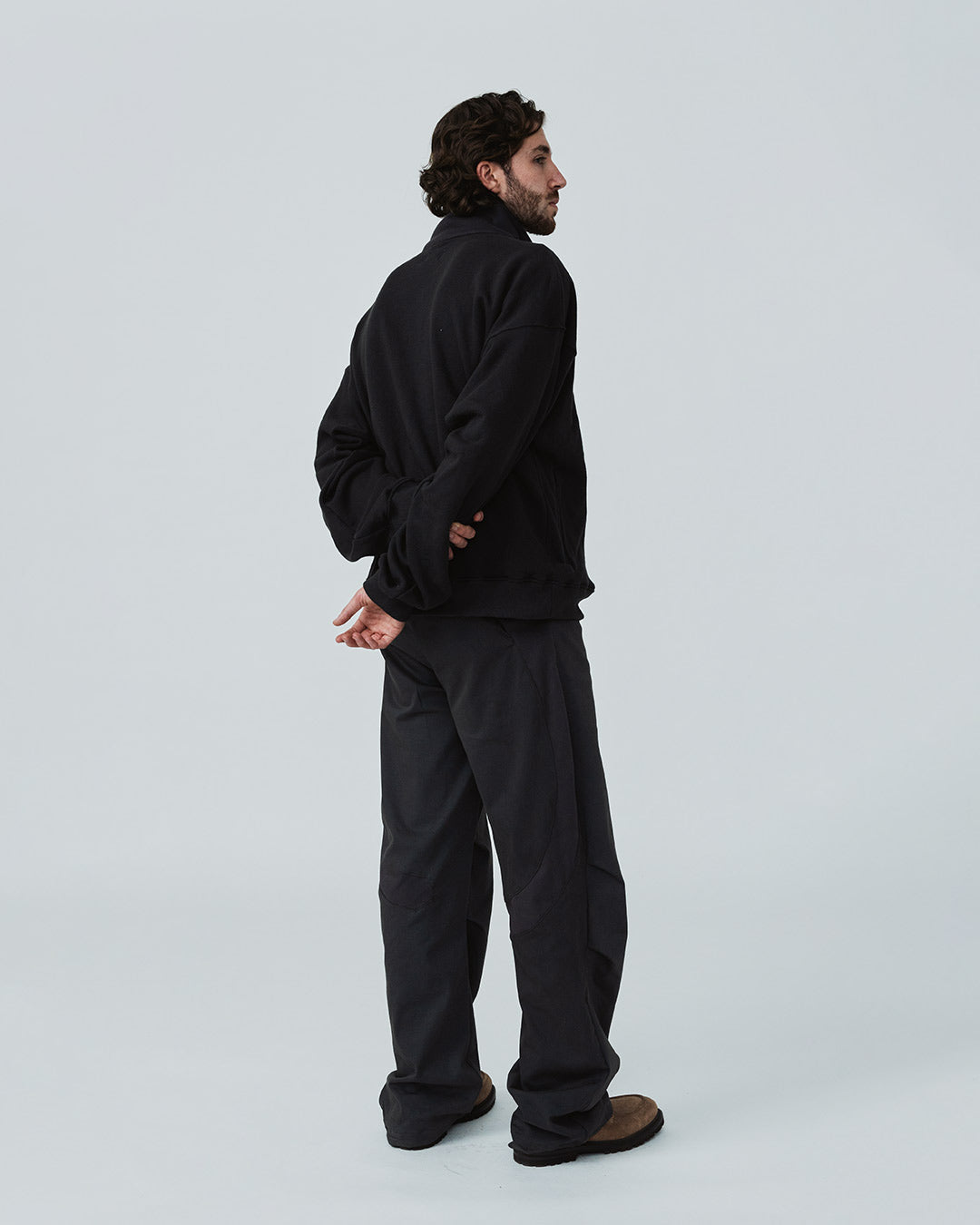 The “Tie” Inlay Trouser (Black/Black)